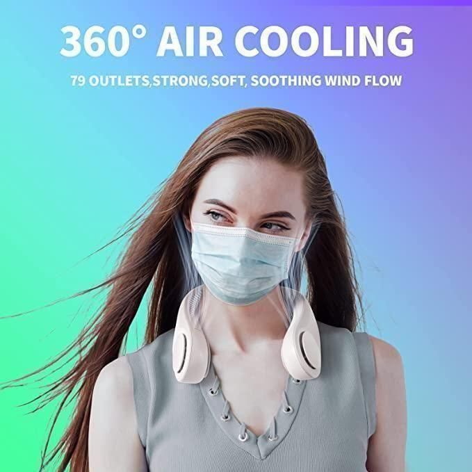 Bladeless Neck Fan – Portable, Rechargeable & Hands-Free Cooling